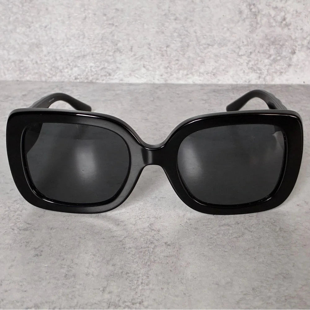 Tory Burch TY7179U 1709/87 Oversized Black Square Sunglasses NWOT w/ Case